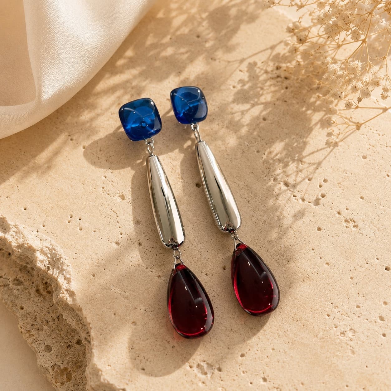 Acrylic Water Drop Pendant Earrings 2