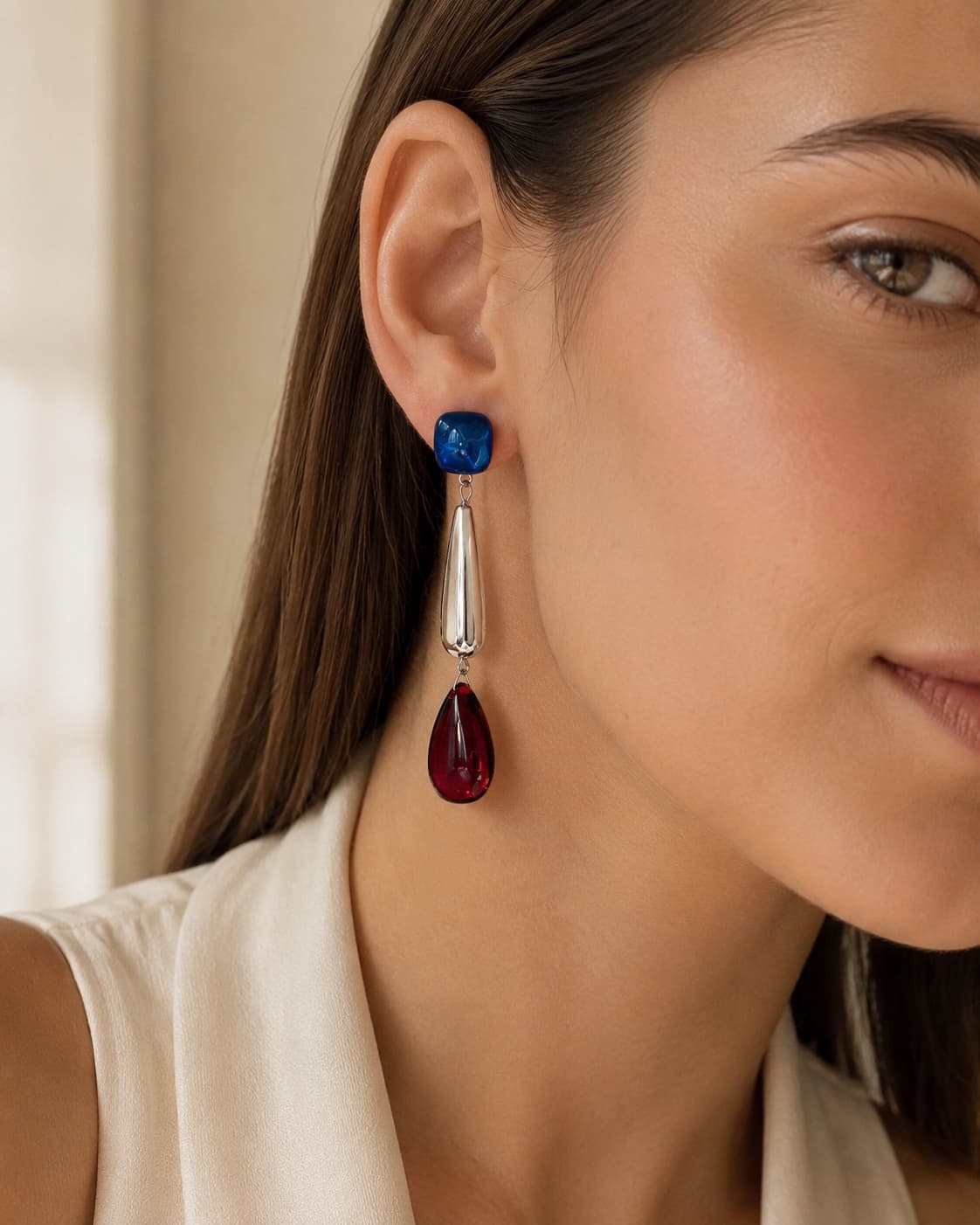 Acrylic Water Drop Pendant Earrings 3