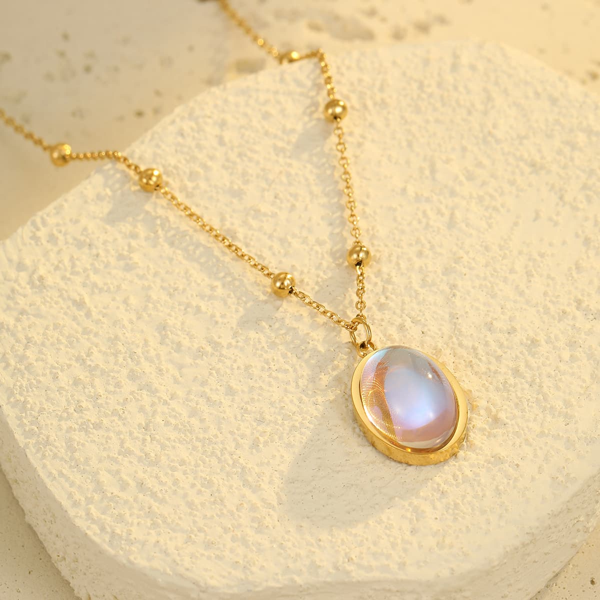 Moonstone Drop Necklace