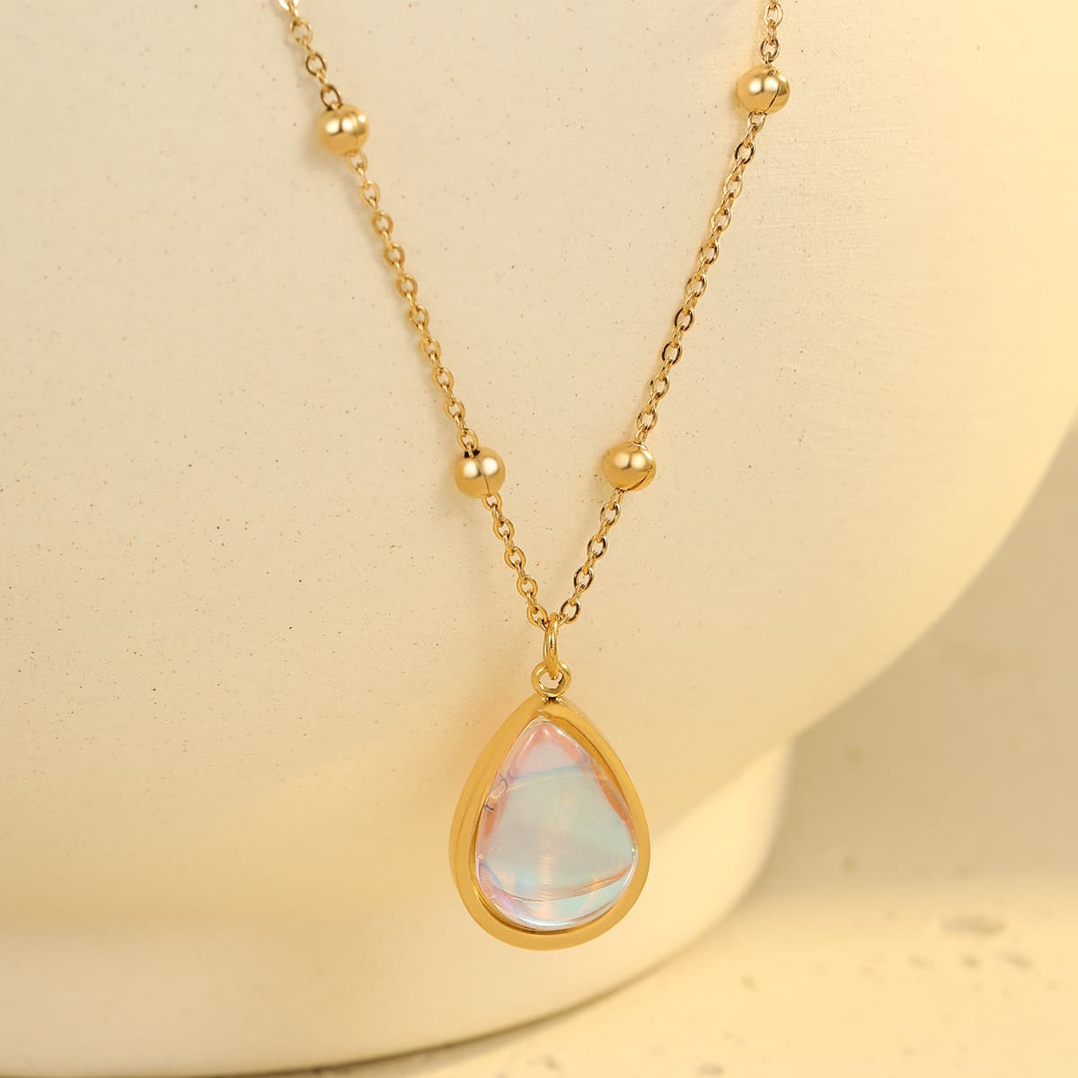 Moonstone Drop Necklace 3
